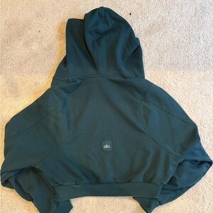 ALO Yoga Forest Green Zip-Up Hoodie